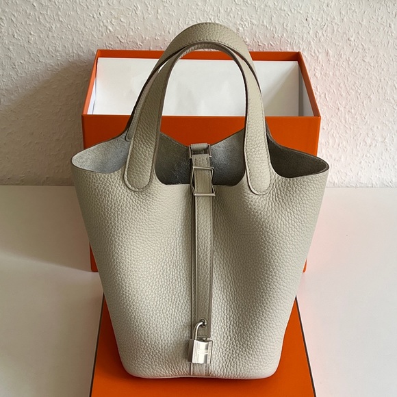 Hermes Handbags - Hermes Picotin 18 in Beton